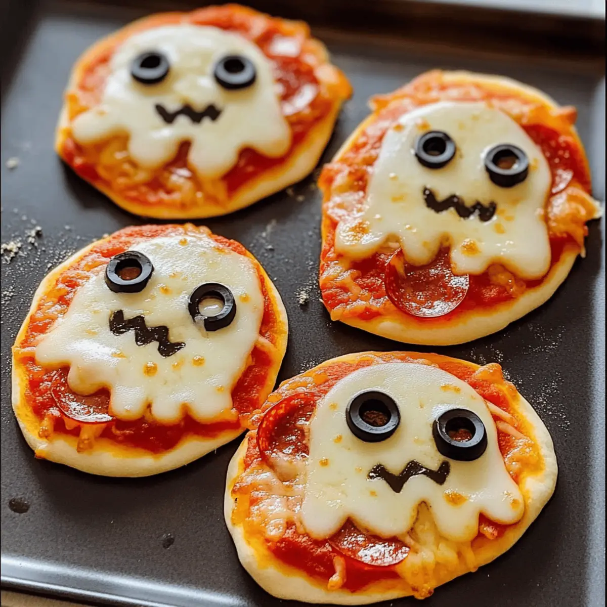 Peasy Mini Halloween Pizza