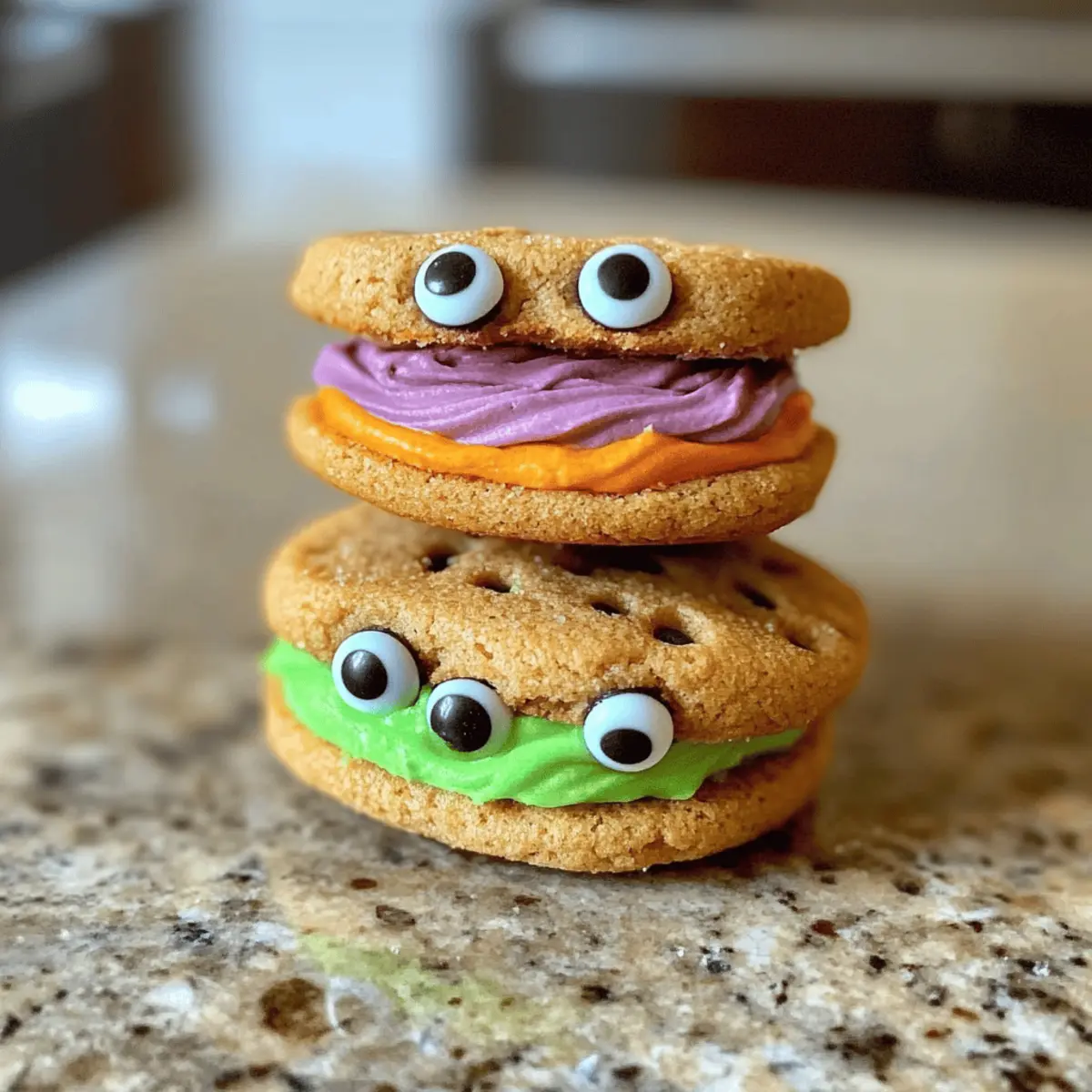 Süße Monster Sandwich-Kekse
