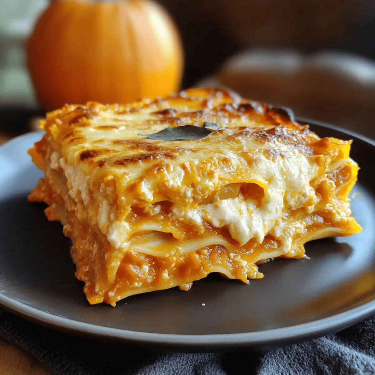 Vegetarische Kürbis-Lasagne