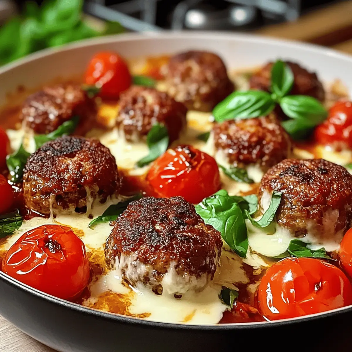 Hackbällchen Caprese selber machen