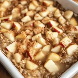 Gebackenes Haferflocken Apfel-Zimt