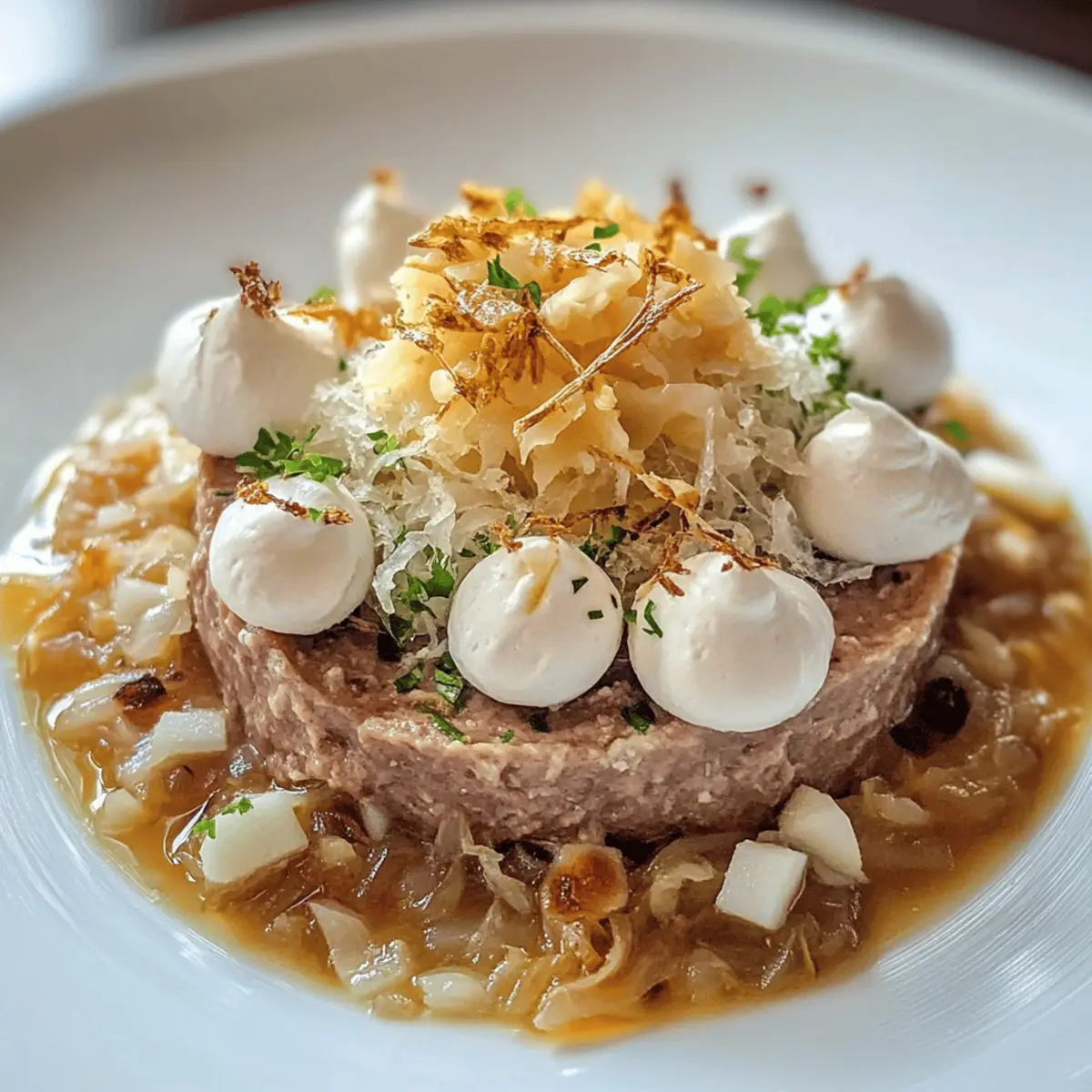 Choucroute mit Zitronengras und Baiser