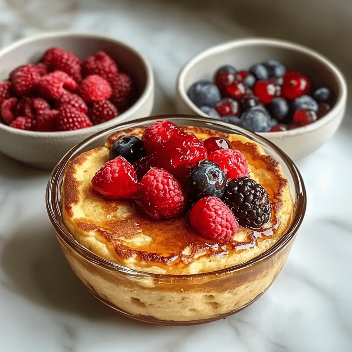 Gebackene Protein-Pfannkuchen-Schalen