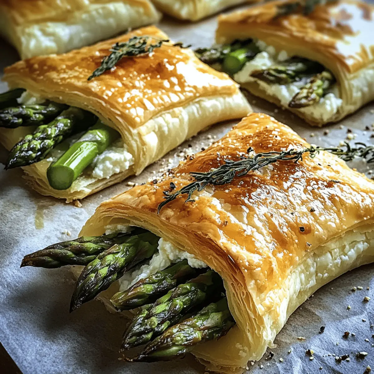 Grüner Spargel Ricotta Blätterteig