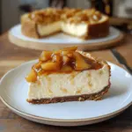 Weihnachtlicher Käsekuchen mit Bratapfel