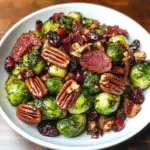 Rosenkohl mit Speck, Pekannüssen und Cranberries