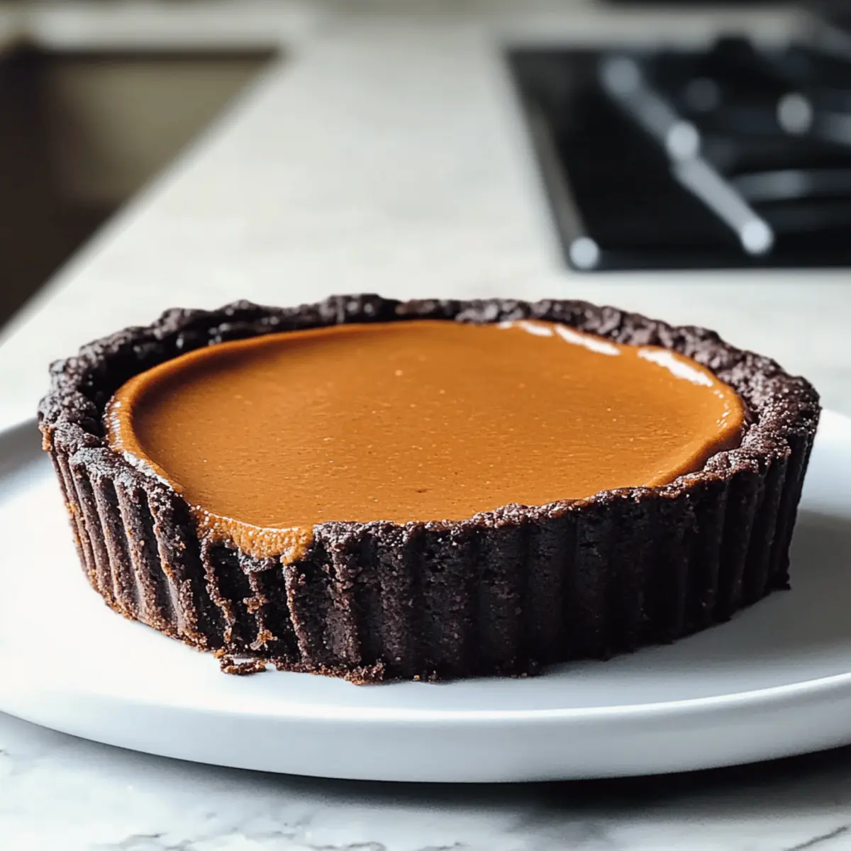 Simple Kürbistarte with dark chocolate