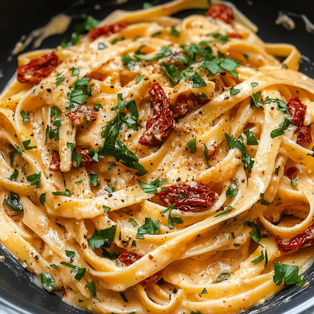 Sonnengetrocknete Tomatennudeln