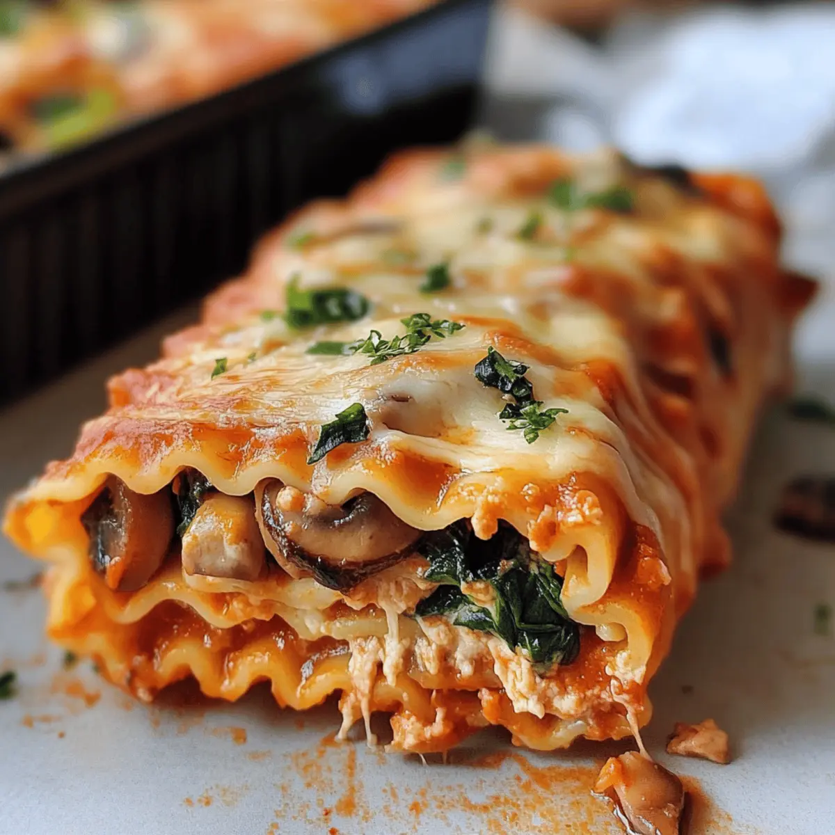 Vegane Lasagne Rollen