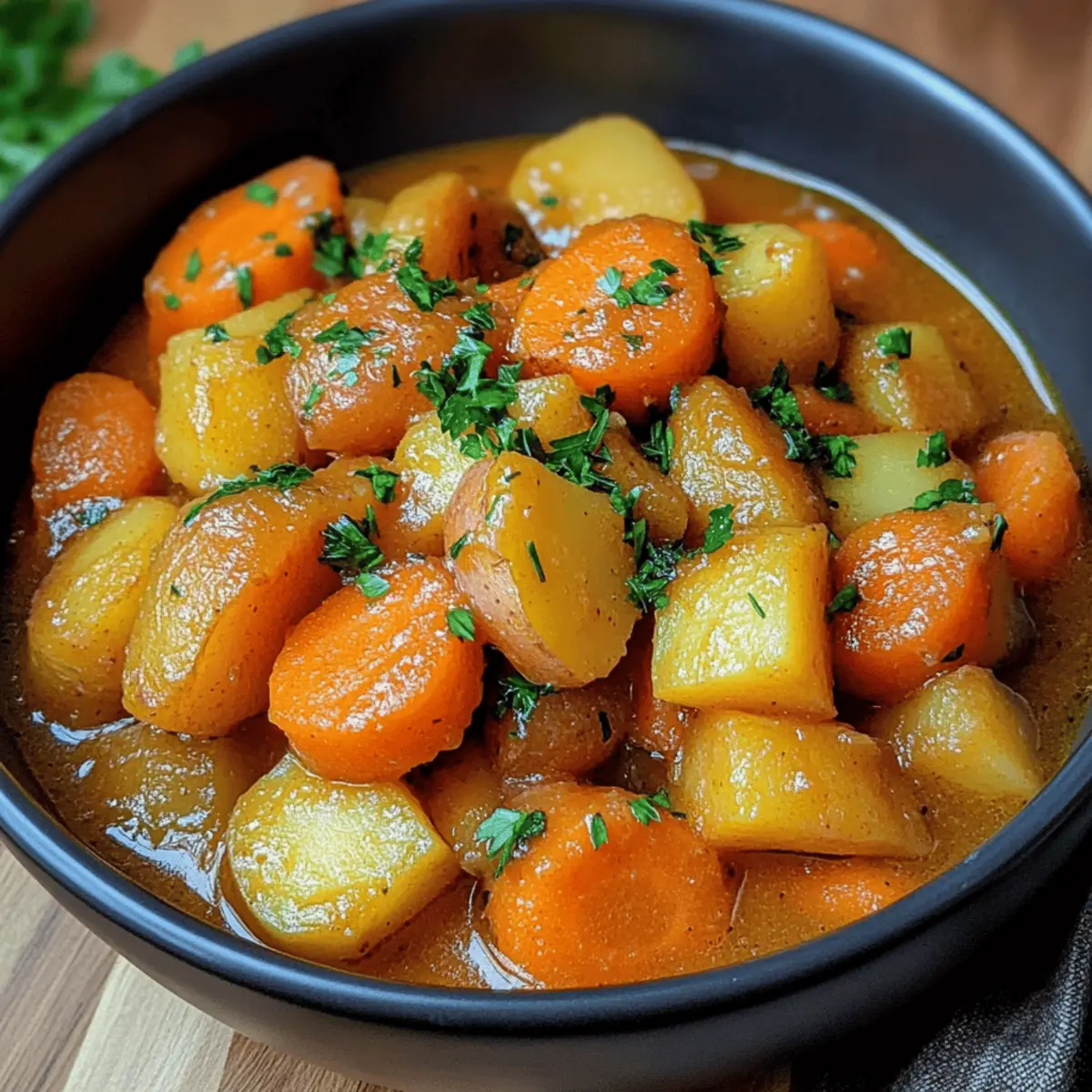 Mohren und Kartoffel Eintopf