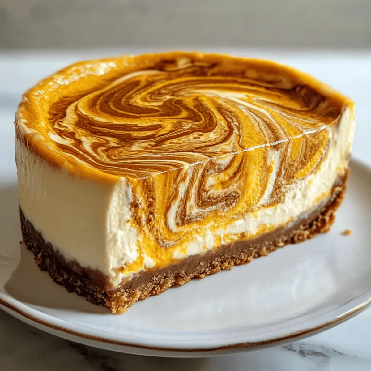 Käsekuchen mit Kürbiswirbel