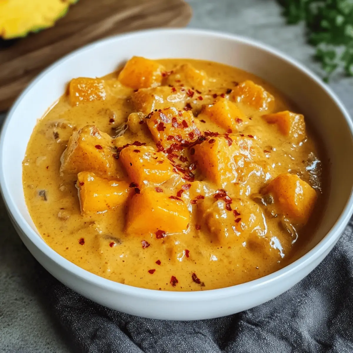 Kürbis Curry mit Kokosmilch