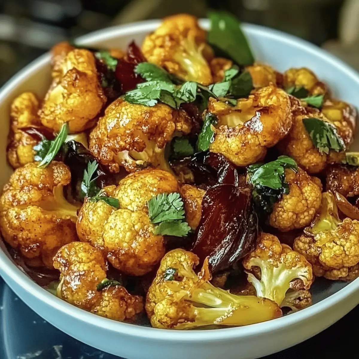 Fried cauliflower with honey curry